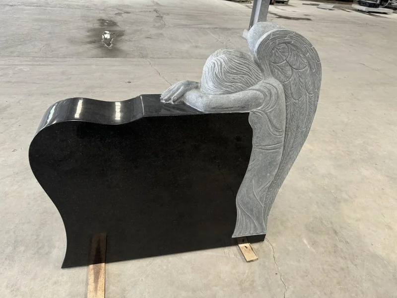 Black Granite Angel Monument