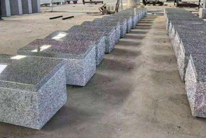 YESTONE Cambodian Grey Granite monument Paired Set Cambodia