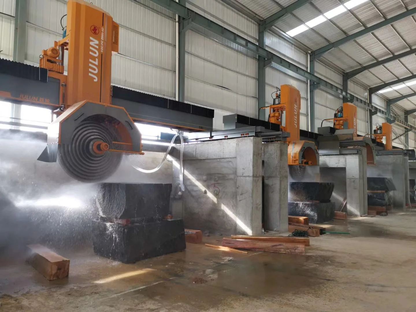 YESTONE Cambodia granite factory — Gang Saw Workshop