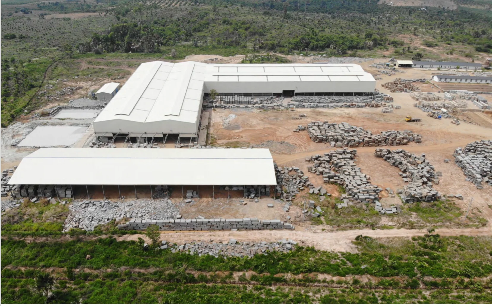 YESTONE Cambodia Granite Factory Aerial View